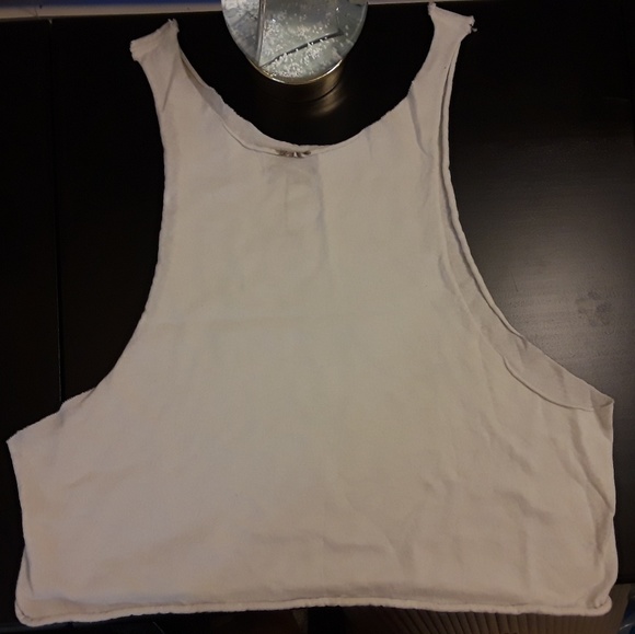 "Radiate Postive Vibes" Rawcut Crop Tank Top - Picture 2 of 2